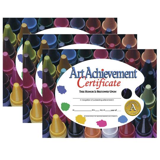 Hayes&#xAE; Art Achievement Certificate, 3 Packs of 30